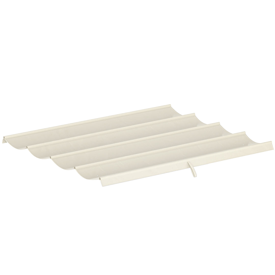 Outsunny 8' x 9.4' Retractable Pergola Canopy Replacement, Fit 7' x 10' Frame, UV30+ Pergola Cover Top Only, Cream