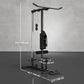 Soozier Lat Pull Down Machine, High / Low Pulley Machine with Adjustable Seat and Flip-Up Footplate, Red