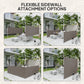 Outsunny Canopy Sidewalls for 10' x 10' or 10' x 20' Pop up Canopy, 2 PCS Canopy Half Walls Only, Grey