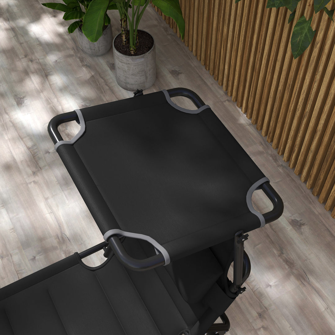 Outsunny Folding Chaise Lounge with Adjustable Sunroof, Outdoor Quick Dry Padded Tanning Chairs with Headrest, Reclining Back Outdoor Lounge Chair, for Beach, Yard, Patio, Blue