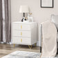 HOMCOM Drawer Chest, 3-Drawer Storage Cabinet Unit with Metal Legs for Living Room, 19.7"x15.7"x24.8", White