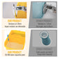 HOMCOM Compact Mop Bucket with Wringer, Mop Bucket on Wheels, 5 Gallon, Separate Dirty and Clean Water, Yellow