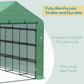 Outsunny 8' x 6' x 7' Portable Walk-In Greenhouse Hot House with 18 Shelves,  Water/UV Resistant Weather Cover, & Roll Up Door