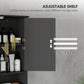 kleankin Medicine Cabinet, Wall-Mounted Bathroom Mirror Cabinet with Double Doors, Open Shelf, and Adjustable Shelf, Modern Bathroom Wall Cabinet, White