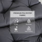 Outsunny Patio Chair Cushions Set of 2, 39" x 20" x 3" Outdoor Tufted Cushion Set with Ties for Indoor Outdoor Garden Furniture, Dark Grey