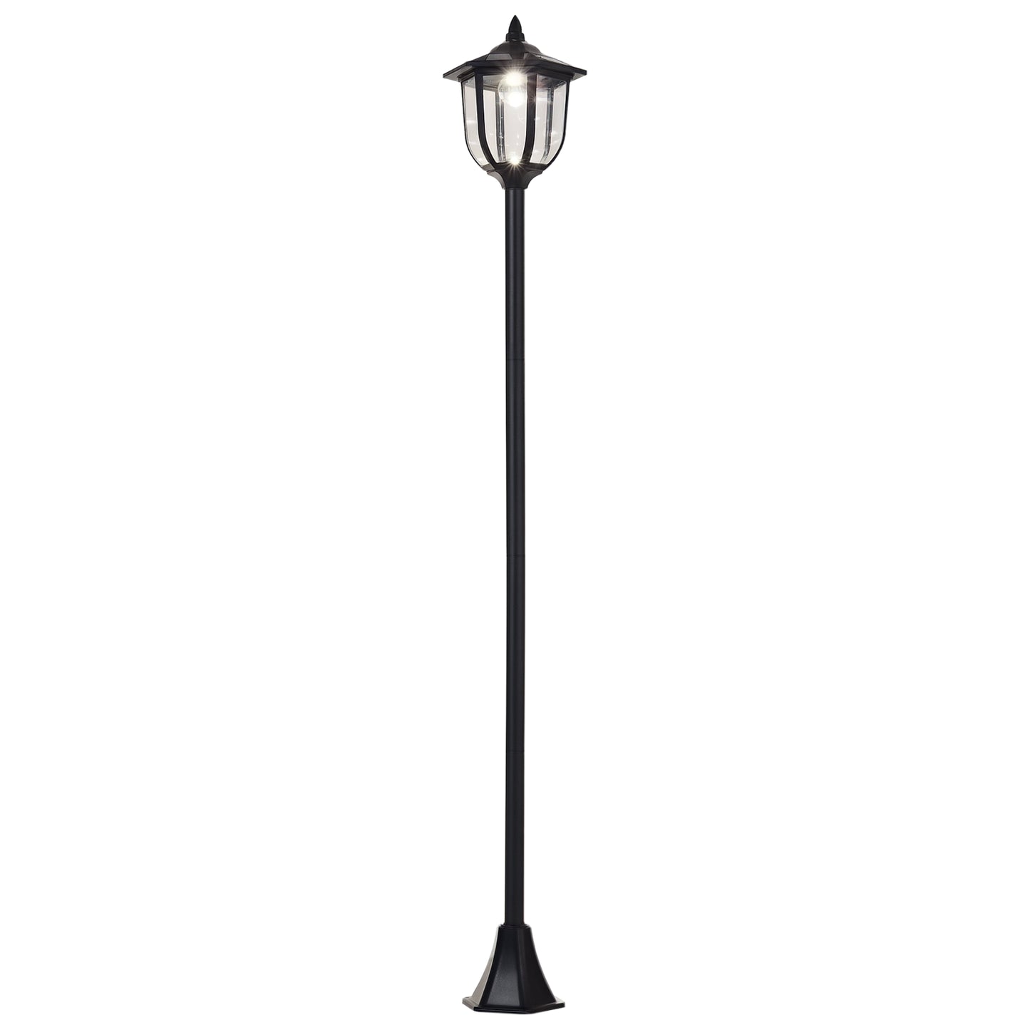Outsunny Solar Torch Lights Outdoor Garden Lighting 6 LED Water-Resist Auto On/Off 6 Hours