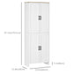 HOMCOM 67" 4-Door Kitchen Pantry Cabinet, Freestanding Storage Cabinet Cupboard with Adjustable Shelves, White