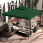 Outsunny 10' x 10' Square 2-Tier Gazebo Canopy Replacement Top Cover Outdoor Garden Sun Shade, Charcoal Grey