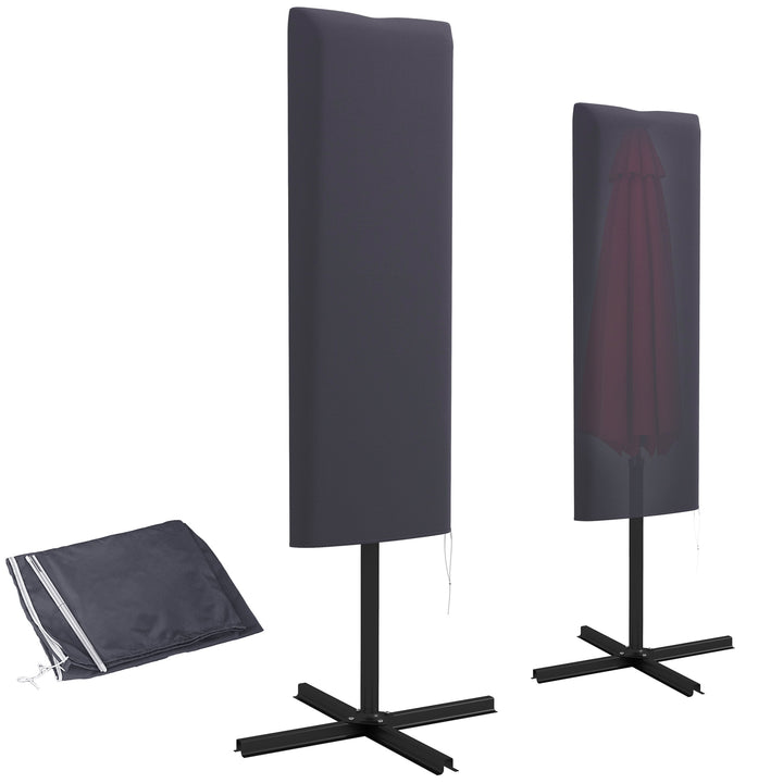 Outsunny Garden Parasol Cover, Outdoor Cantilever Umbrella Cover with Zipper, Khaki