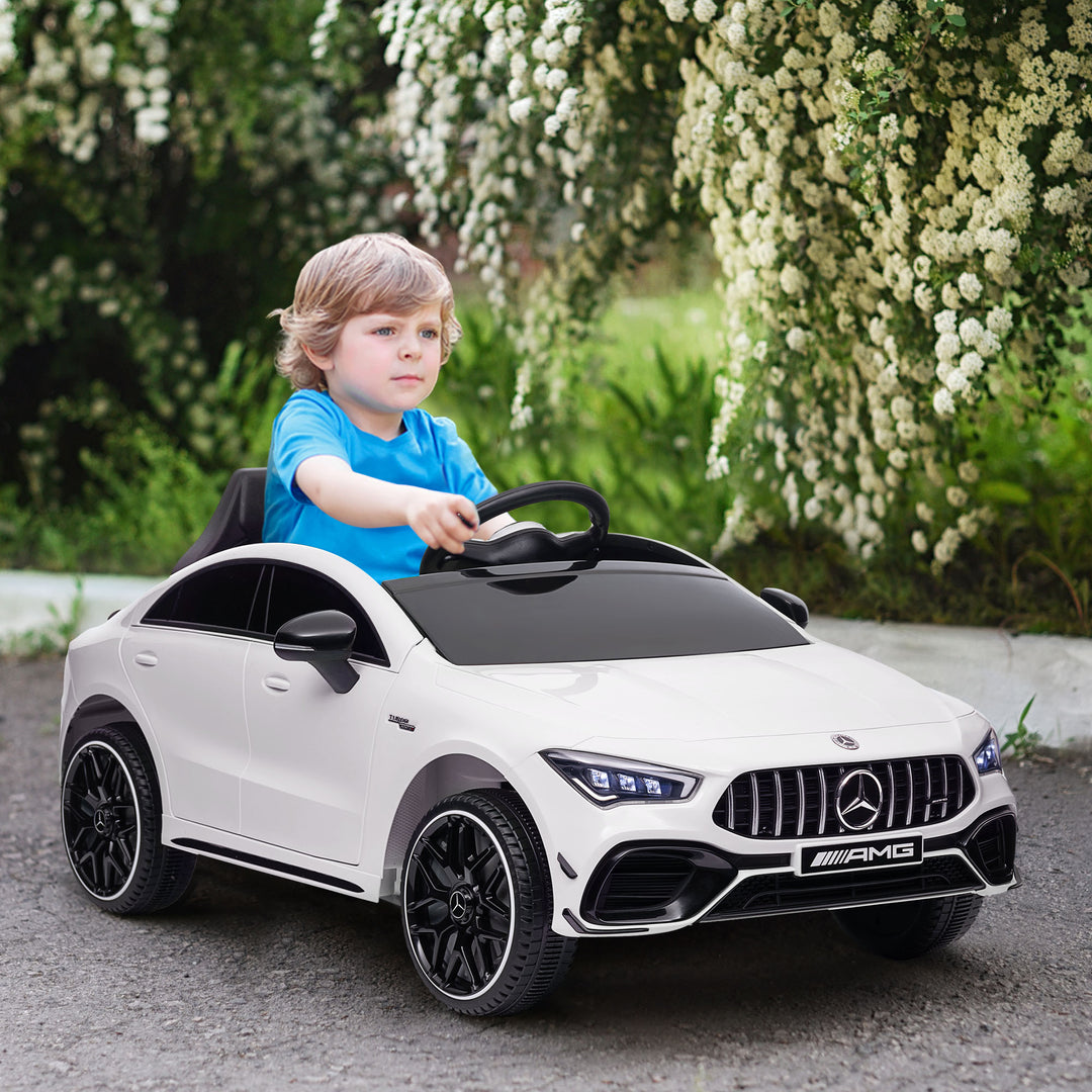 Qaba Mercedes-Benz AMG Licensed 12V Ride on Car, Kids Electric Car with Remote Control, Spring Suspension, LED Lights, Red