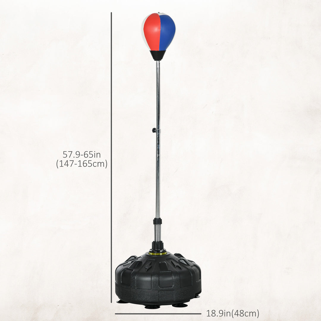 Soozier Adjustable Height Free Standing Boxing Bag Set with 6 Suction Cups and Boxing Gloves, for Exercise Training