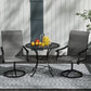 Outsunny Outdoor Swivel Dining Chairs Set of 2, High Back Swivel Chairs with All Weather Mesh for Deck, Backyard, Poolside, Grey