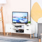 HOMCOM TV Stand for TVs up to 50", TV Cabinet with Shelves, Drawers and Cable Hole, Entertainment Unit for Living Room, White