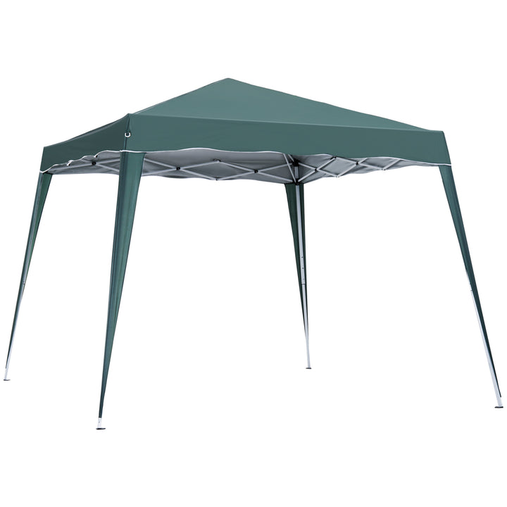 Outsunny 8' x 8' Pop Up Canopy, Outdoor Foldable Tent, Portable Canopy Tent with Carrying Bag for Camping, Party, Picnic, White