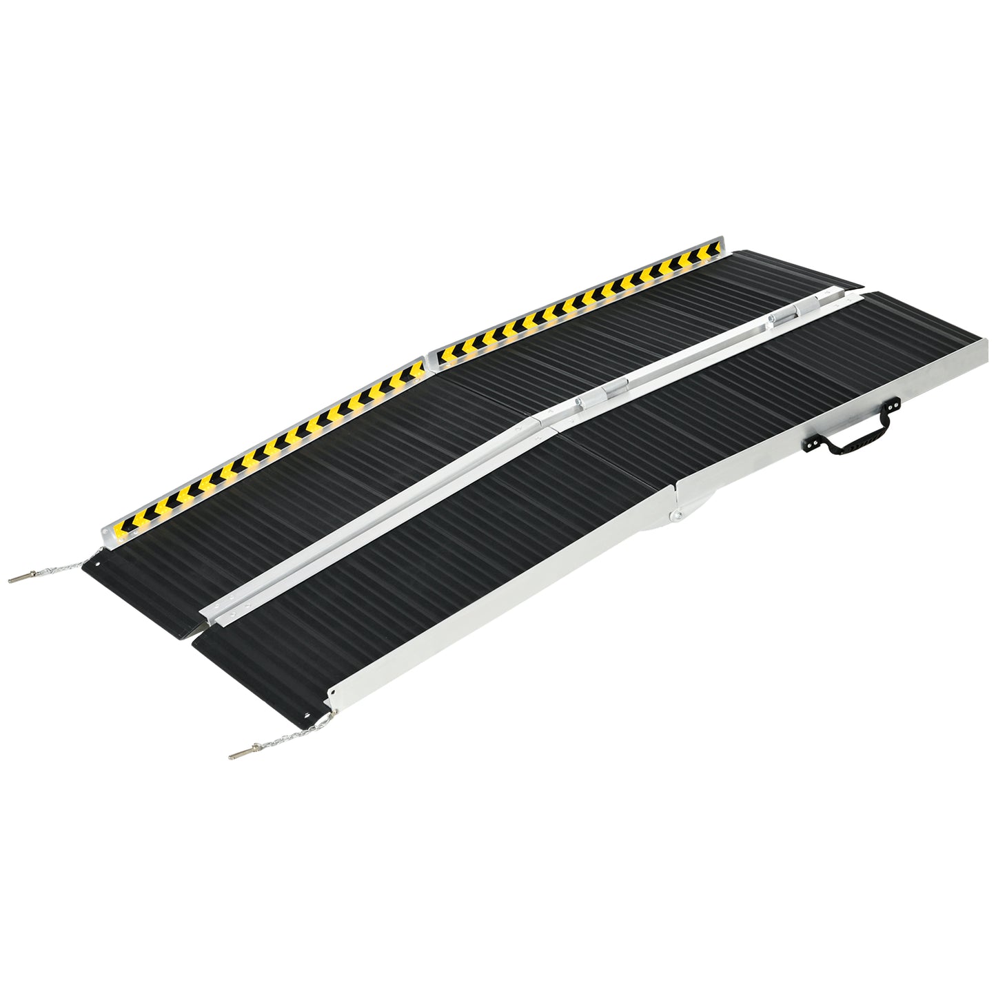 HOMCOM 5ft Wheelchair Ramp Scooter Mobility Non-Skid PVC Layering Portable Foldable Aluminium