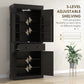 HOMCOM 71" Kitchen Pantry Cabinet with LED Lights, 6 Spice Racks, a Drawer and 4 Adjustable Shelves, White