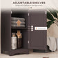 kleankin Tall Bathroom Storage Cabinet, Freestanding Tower Cabinet with Adjustable Shelf, 3 Open Shelves, White