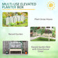 Outsunny Raised Garden Bed with PE Greenhouse Cover Outdoor Elevated Wood Planter Box for Herbs and Vegetables, Use for Patio, Backyard, Balcony, 48 x 22 x 46 inch, Natural