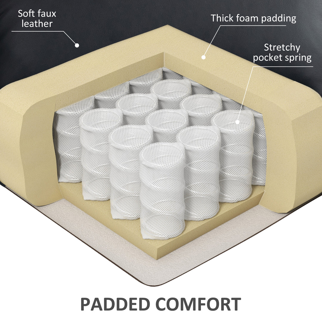 HOMCOM Lift Chair for Seniors, PU Leather Upholstered Electric Recliner Chair with Remote, Side Pockets, Quick Assembly, Grey