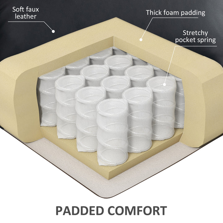 HOMCOM Lift Chair for Seniors, PU Leather Upholstered Electric Recliner Chair with Remote, Side Pockets, Quick Assembly, Grey