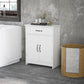 kleankin Bathroom Storage, Bathroom Cabinet with 2 Doors, Adjustable Shelves for Living Room Kitchen, 23.6"x11.8"x29.5", White