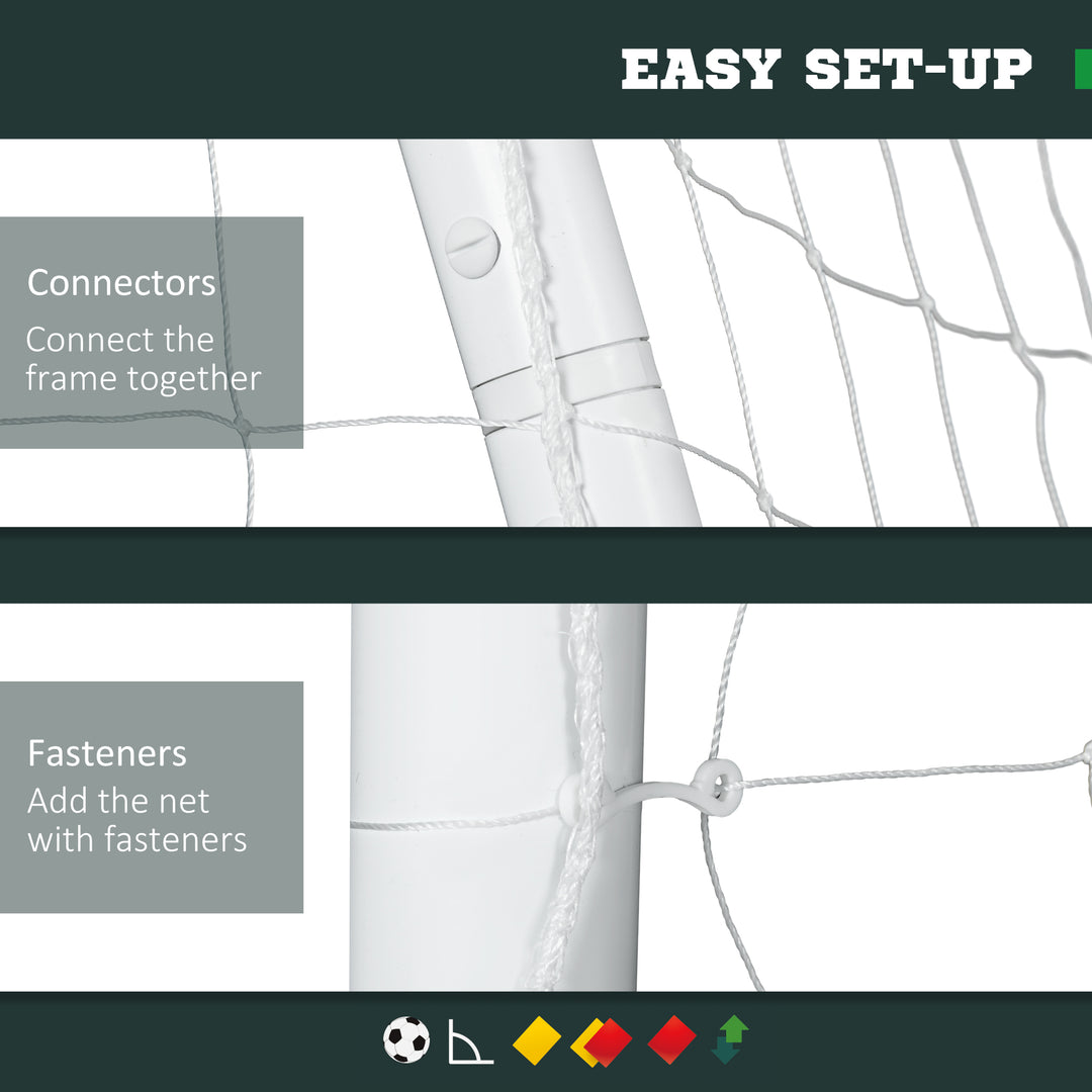 Soozier 9.8 x 6.6ft Soccer Goal, Portable Soccer Practice Net with PE Net for Backyard, Garden, Park, Beach