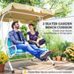 Outsunny Porch Swing Cushion Garden Bench Cushion with Backrest, Non-Slip 2-Seater Thick Pad, Swing Chair Mat Replacement for Indoor and Outdoor, 39.4" x 38.6", Wine Red