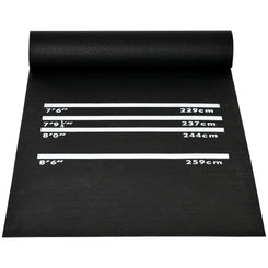 Soozier 9.8 x 2 ft Professional Rubber Dart Mat with 4 Throwing Distances for Pub Club Home, Black