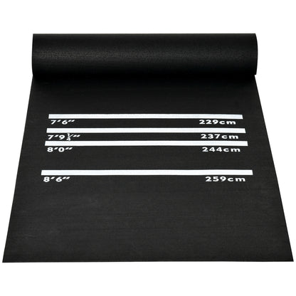 Soozier 9.8 x 2 ft Professional Rubber Dart Mat with 4 Throwing Distances for Pub Club Home, Black