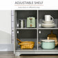 HOMCOM Modern Sideboard, Buffet Cabinet with Storage Cabinets, Drawers and Adjustable Shelves for Living Room, White