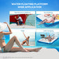 Outsunny 8' x 6' Water Floating Dock, Rafting Inflatable Island with Air Pump and Backpack for Pool, Beach, Ocean, Blue & Green