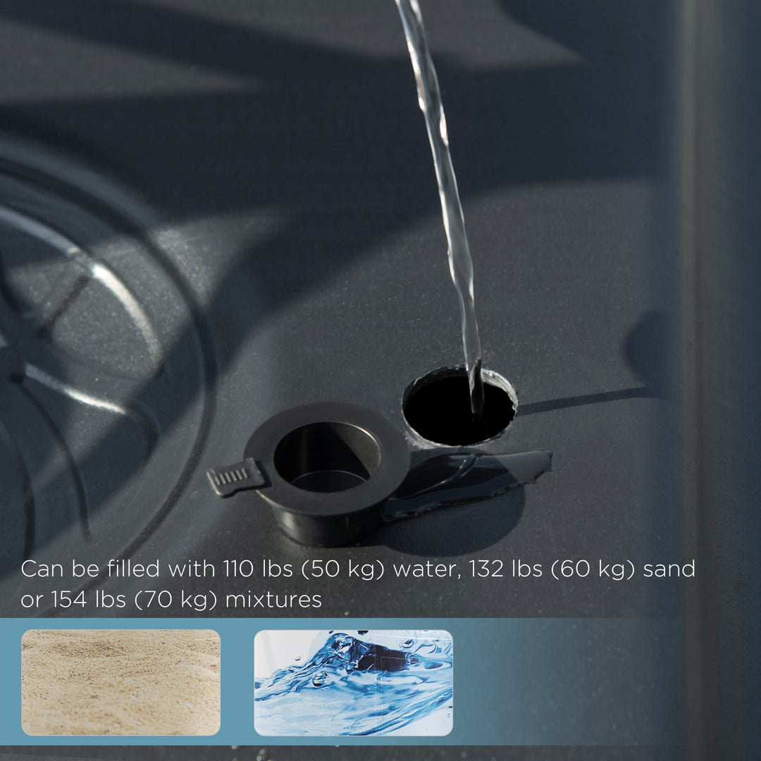 Soozier Adjustable Basketball Hoop and Basketball Stand w/ Sturdy Backboard and Weighted Base, Portable on Wheels