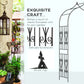 Outsunny 8.7FT Garden Arch Trellis, Outdoor Wedding Arbor for Ceremony with Scrollwork Design for Climbing Roses, Vines and Plants