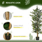 HOMCOM 5FT Artificial Ficus Tree, Fake Tree with Leaves, Faux Plant in Nursery Pot for Indoor Decoration