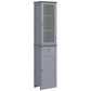 kleankin Tall Bathroom Cabinet, Bathroom Storage Cabinet with Drawers, 2 Doors and Adjustable Shelves, White