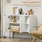 HOMCOM Modern Storage Cabinet Sideboard Buffet Cabinet with Gold Legs for Living Room Dining Room Hallway Grey