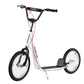 Aosom Kids Kick Scooter for 5+ Year Old, Kids Ride on Toy w/ 16'' Inflatable Wheel Dual Brakes, Black
