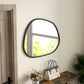 HOMCOM 36" Round Mirror, Bathroom Wall Mirror with Metal Frame, Decorative Vanity Mirror for Living Room, Bedroom, Black