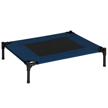 PawHut Elevated Dog Bed, Raised Dog Cot for M Sized Dogs, Indoor & Outdoor, 30" x 24" x 7", Blue