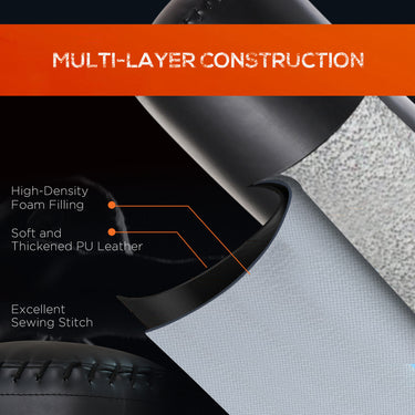 Soozier Freestanding Boxing Punch Bag Stand, Height Adjustable, with Fillable Base, Absorption Springs, Suction Cups