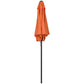 Outsunny 6.6FT Patio Umbrella, Outdoor Parasol with 6 Solid Ribs, Green