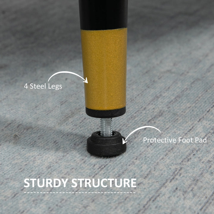 HOMCOM 55" Loveseat Sofa, Linen Love Seat w/ S spring, Steel Legs and Button Tufting, Small Couch for Living Room, Grey