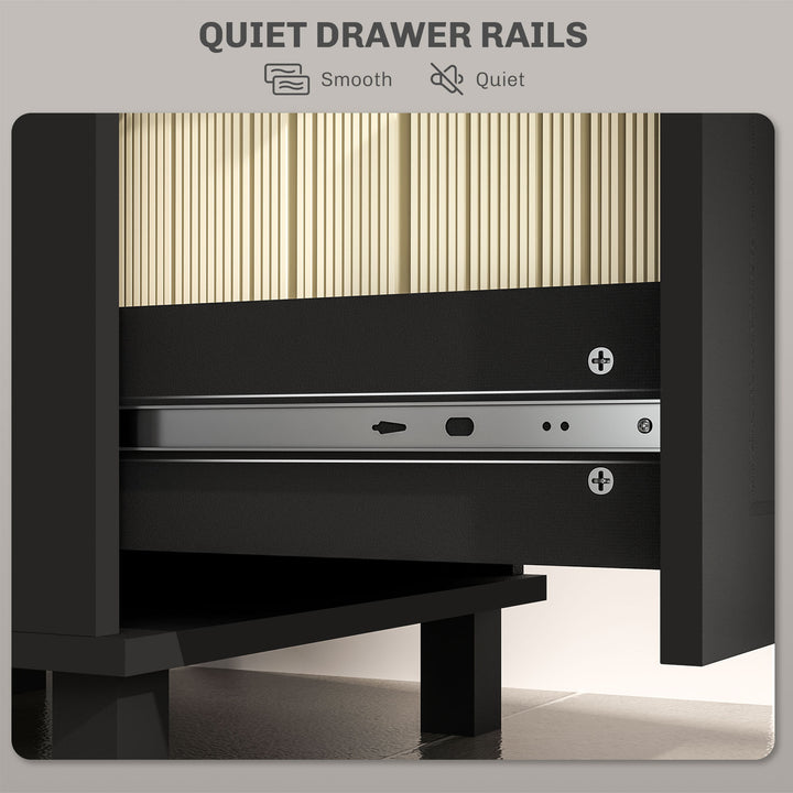 HOMCOM 4 Drawer File Cabinet with Lock, Office Filing Cabinet, A4 Letter Size, Hanging File Folders, White