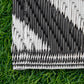 Outsunny Reversible Outdoor RV Rug, Patio Floor Mat, 5' x 8' Plastic Straw Rug for Backyard, Deck, Beach, Camping, Black & White