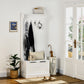 HOMCOM 3-In-1 Hall Tree with Coat Rack, Shoe Storage and Bench Seat, Entryway Bench with 4 Hooks for Hallway, Living Room