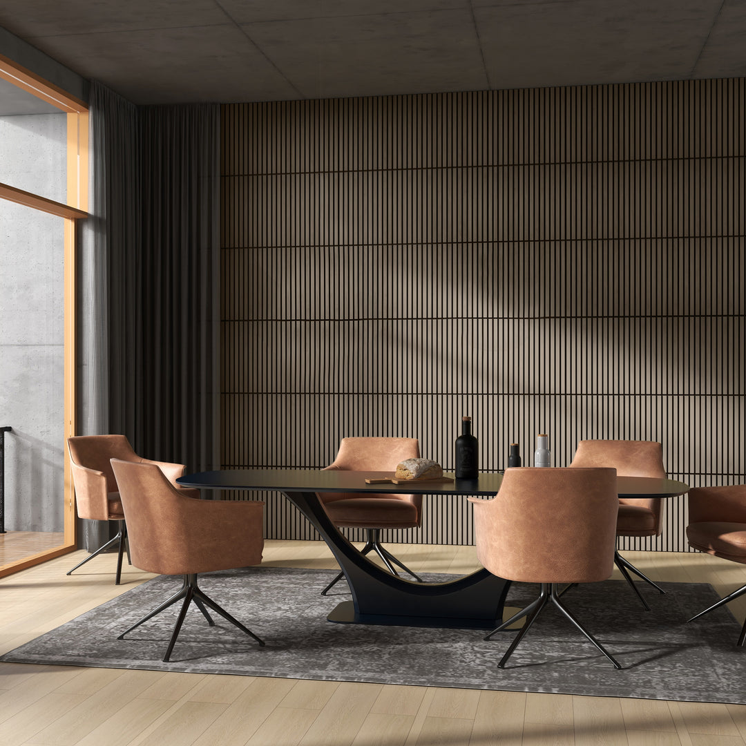 HOMCOM 24"x24" Wood Panels for Wall, 4 Pack Acoustic Panels, Sound Absorbing Slat Wall For Interior Wall Decor, Home, Grey