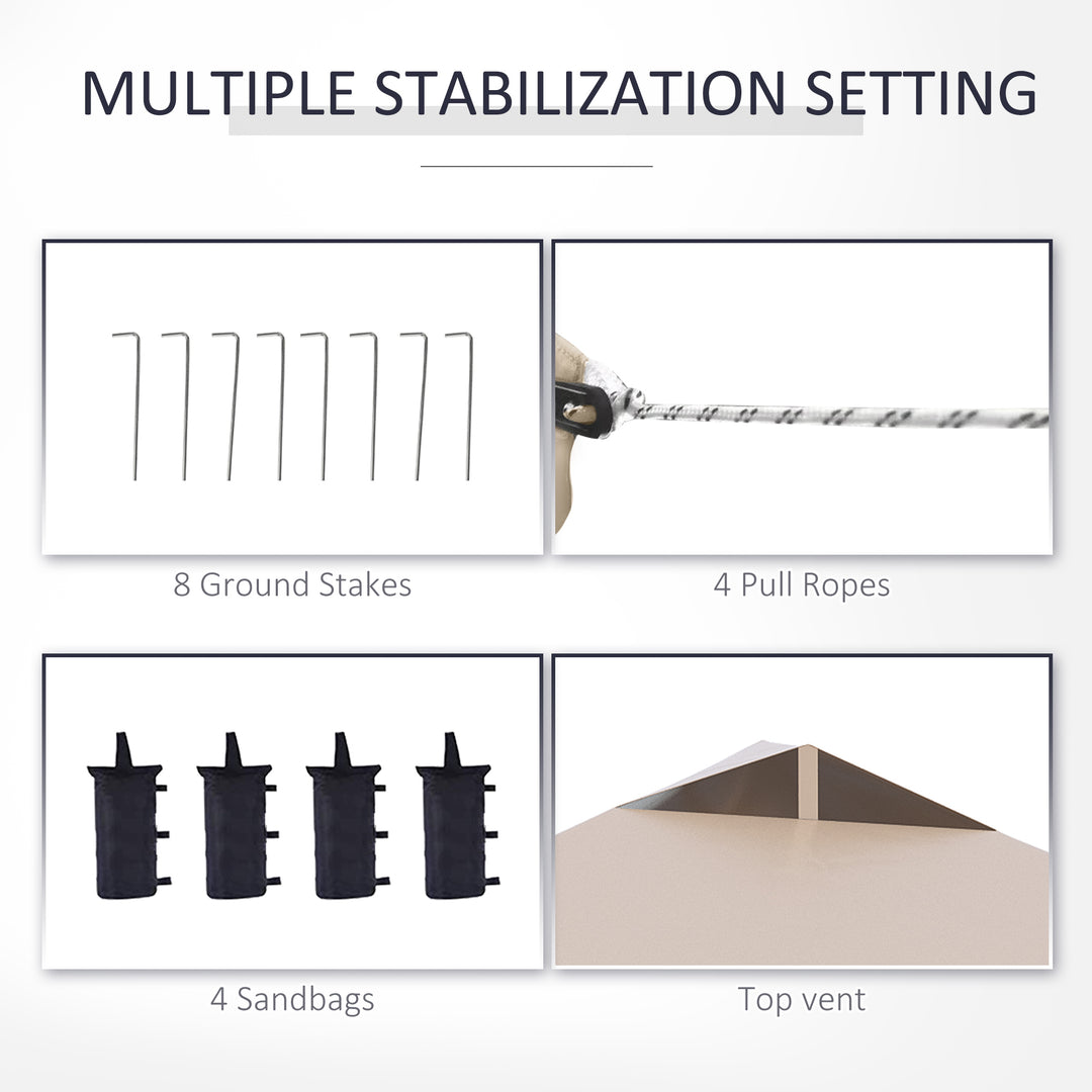 Outsunny 10' x 10' Pop Up Canopy Tent, Instant Sun Shelter, Tents for Parties, with Wheeled Carry Bag, Blue