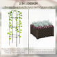 Outsunny Raised Garden Bed with Tomato Planter Cage, Plastic Planter Box with Trellis, Self-Watering Disk, Drainage Holes for Climbing Plants