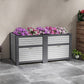 Outsunny Wooden Elevated Planter Box with Storage, 59" x 30" x 29.5" Raised Garden Bed for Vegetables, Flowers, Herbs, Grey