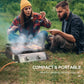 Outsunny 3 Burner Liquefied Gas Grill, Portable Tabletop BBQ Grill, for Camping, Picnic, Silver
